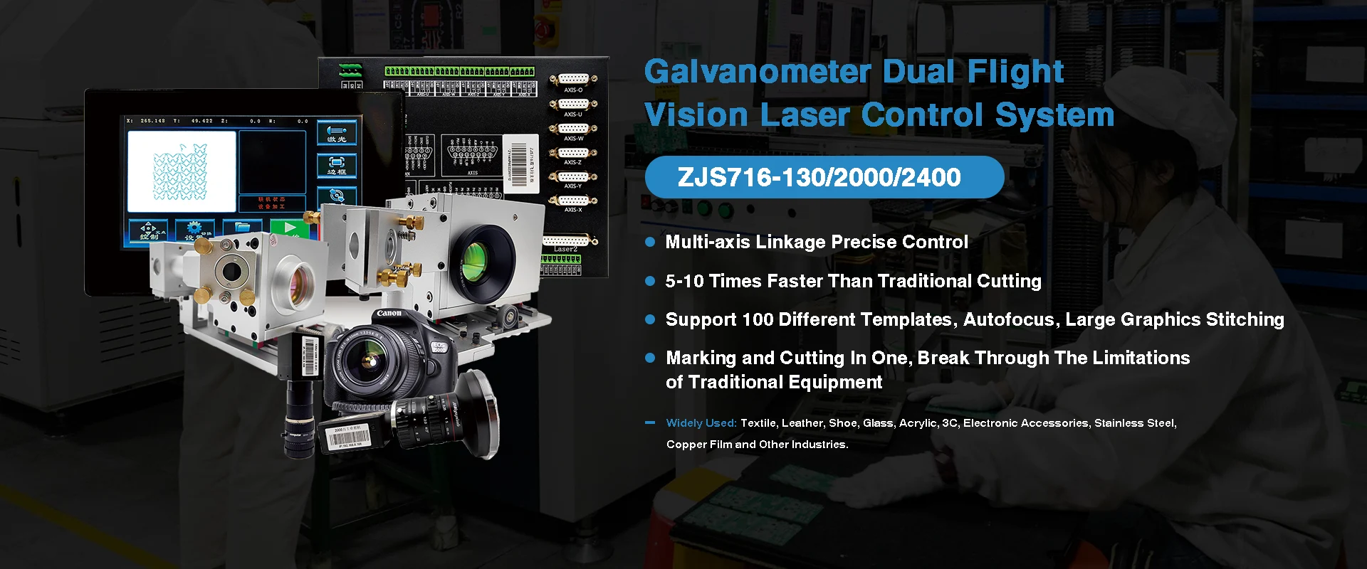 China Galvanometer Dual Flight Vision Laser System